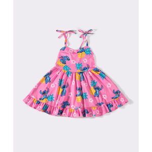 Pink character ruffle dress